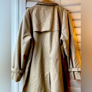 Vintage Nordstrom Classics Lined Rain Trench Coat Jacket Hong Kong Mens Size 42R